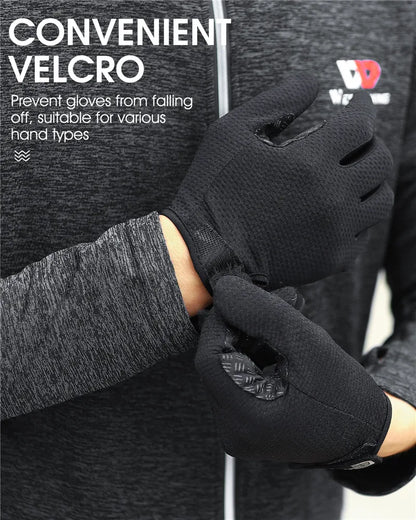 West Biking Full Finger Cycling Gloves Non Slip Silicone Palm - Smarsty