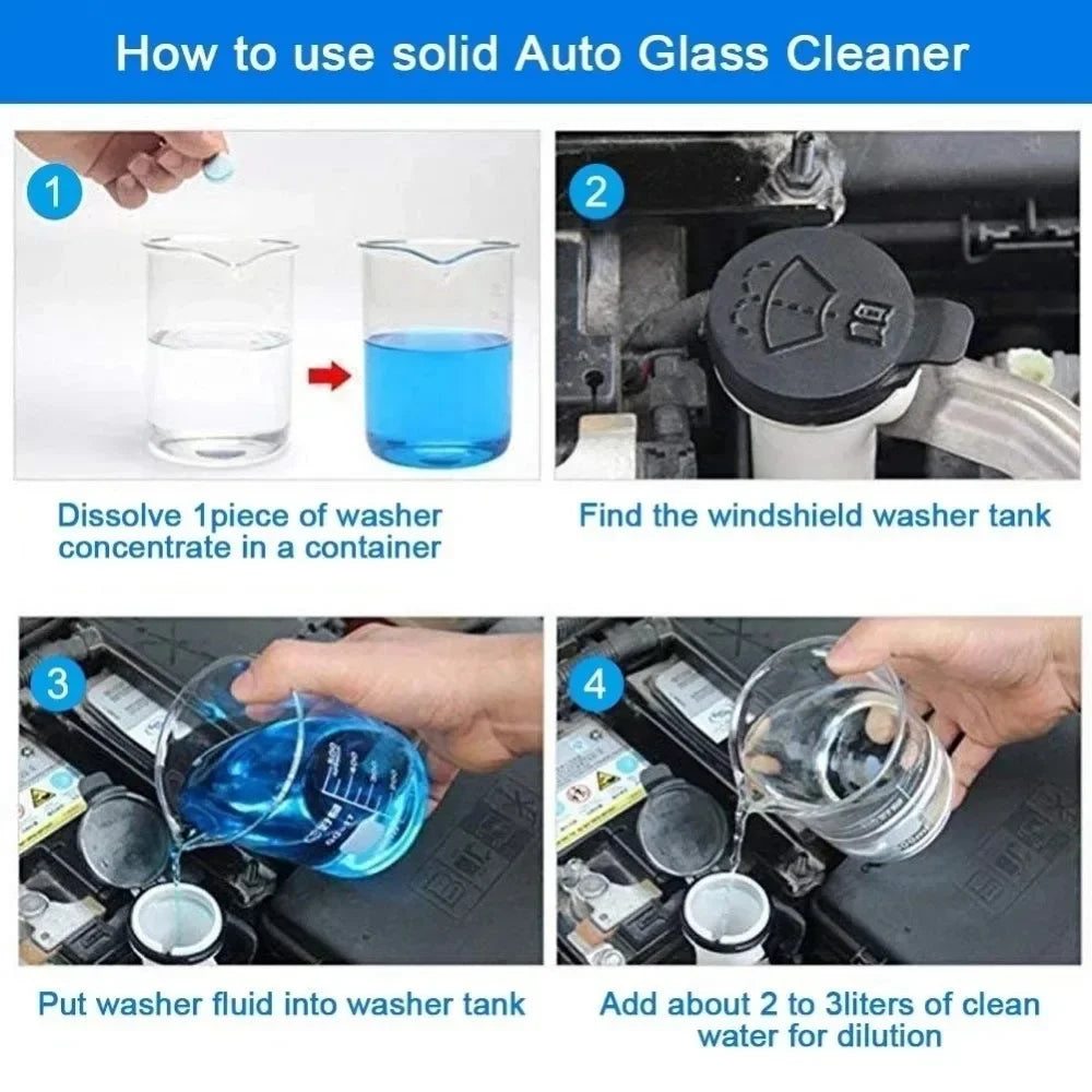 Effervescent Solid Windshield Cleaner Tablet For Glass - Smarsty