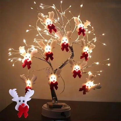 Battery Operated Reindeer String Lights 20 LED | Warm White Elk Fairy Lights for Christmas Tree, Bedroom & Holiday Party Decor