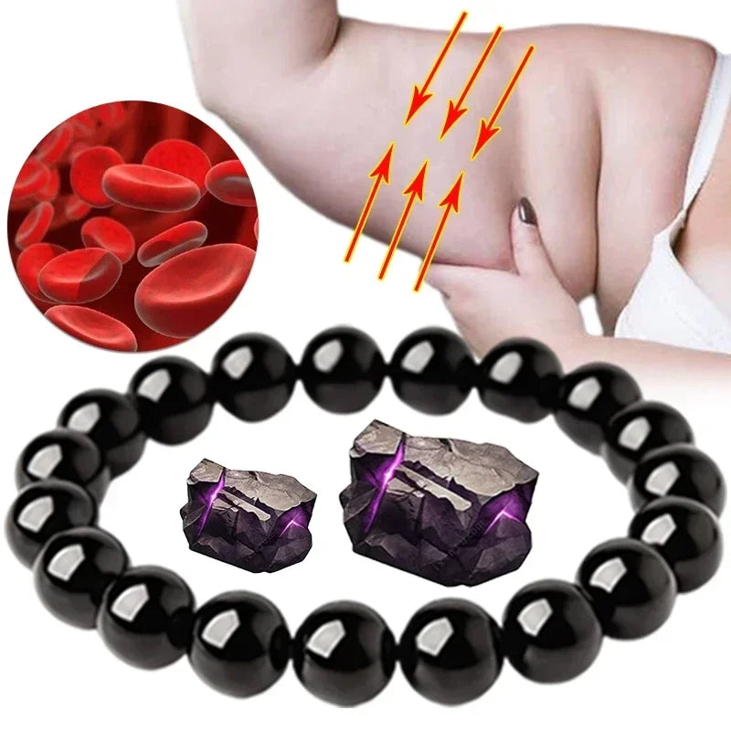 Black Obsidian Bracelet for Blood Circulation and Weight Loss - Smarsty