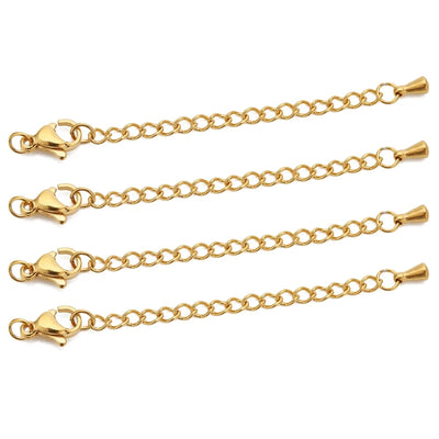 Stainless Steel Extension Chains Lobster Clasps Durable - Smarsty