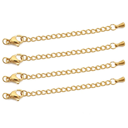 Stainless Steel Extension Chains Lobster Clasps Durable - Smarsty