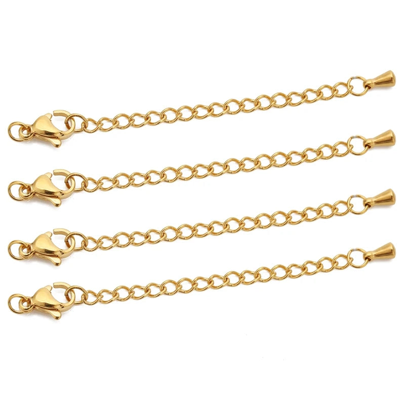 Stainless Steel Extension Chains Lobster Clasps Durable - Smarsty