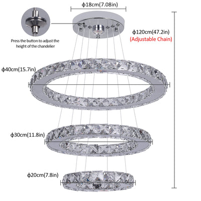 French luxury crystal chandeliers Hall living room Led ceiling lamp pendant ceiling light Room Kitchen Dining table decoration ﻿ - Smarsty