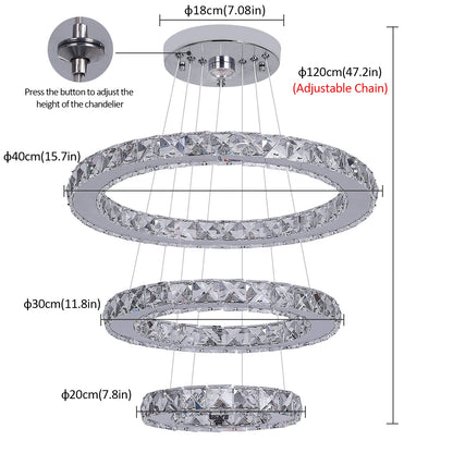 French luxury crystal chandeliers Hall living room Led ceiling lamp pendant ceiling light Room Kitchen Dining table decoration ﻿