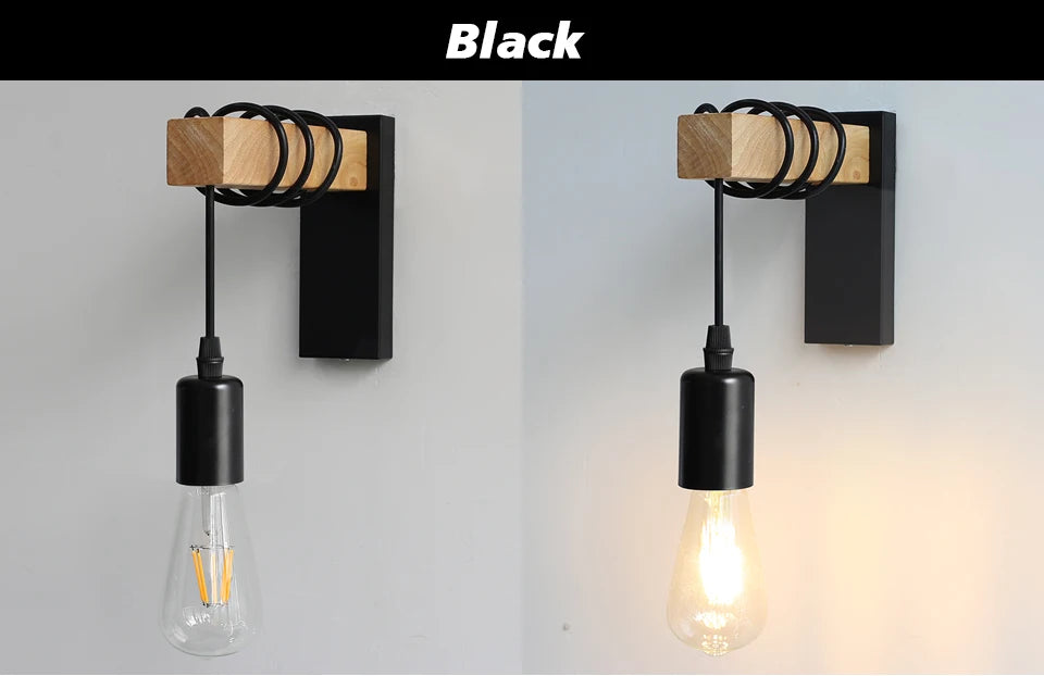 Retro Wood LED Wall Lamp for Stylish Home Decor - Smarsty