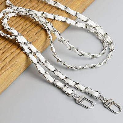 PU Leather Metal Chain Accessories Crossbody Shoulder Portable Wrist Bag Chain Strap Replacement Luggage Accessories Versatile - Smarsty