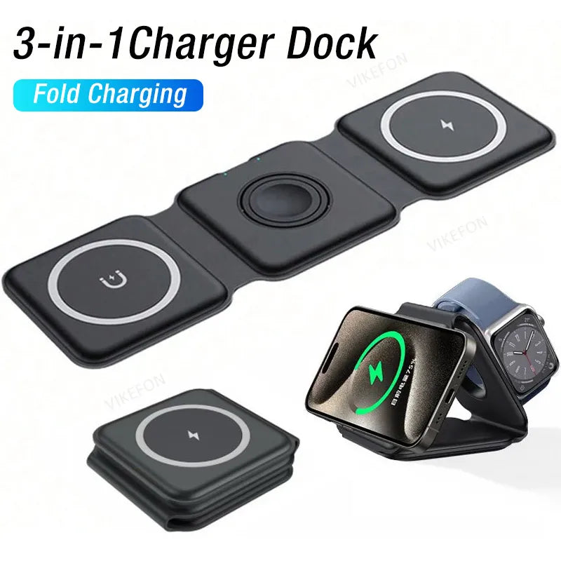 3 In 1 Wireless Charger Dock For iPhone And Smartwatch - Smarsty