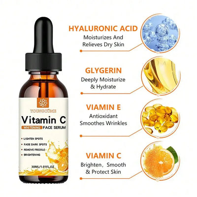 Vitamin C Facial Essence with Hyaluronic Acid for Dark Spot Removal - Smarsty