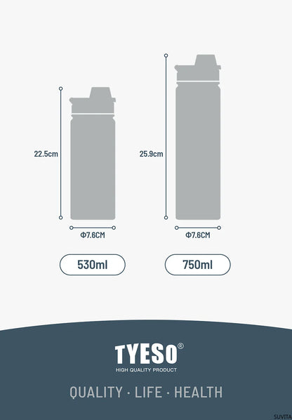 TYESO Stainless Steel Vacuum Flask for Hot and Cold Drinks - Smarsty