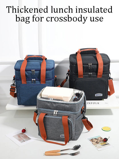 Crossbody Insulated Lunch Bag With Large Capacity Waterproof - Smarsty
