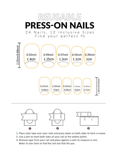 Medium White Square Press On Nails 24PCS for Parties - Smarsty