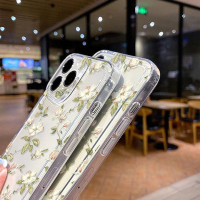 Flower Clear Shockproof iPhone Case - Smarsty