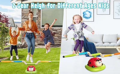 Ladybug Sport Entertainment Game Toy Multifunction Rope Skipping Machine Ferrule Jump Rocket Launcher Outdoor Educational - Smarsty