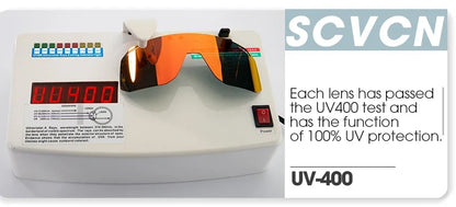 SCVCN Photochromic Cycling Glasses Bike Mountain Bicycle Golf UV400 Sunglasses Sport Protection Glasses for Men Women Baseball