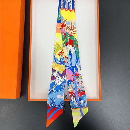 Women Long Scarf and Hair Tie Multifunctional Bandana - Smarsty