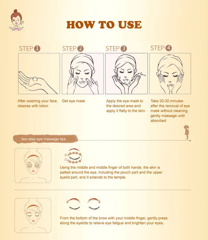 Gold Collagen Crystal Eye Masks for Dark Circles and Puffiness - Smarsty