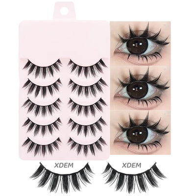 DINGSEN 5 Pairs Soft Natural Long False Eyelashes - Smarsty
