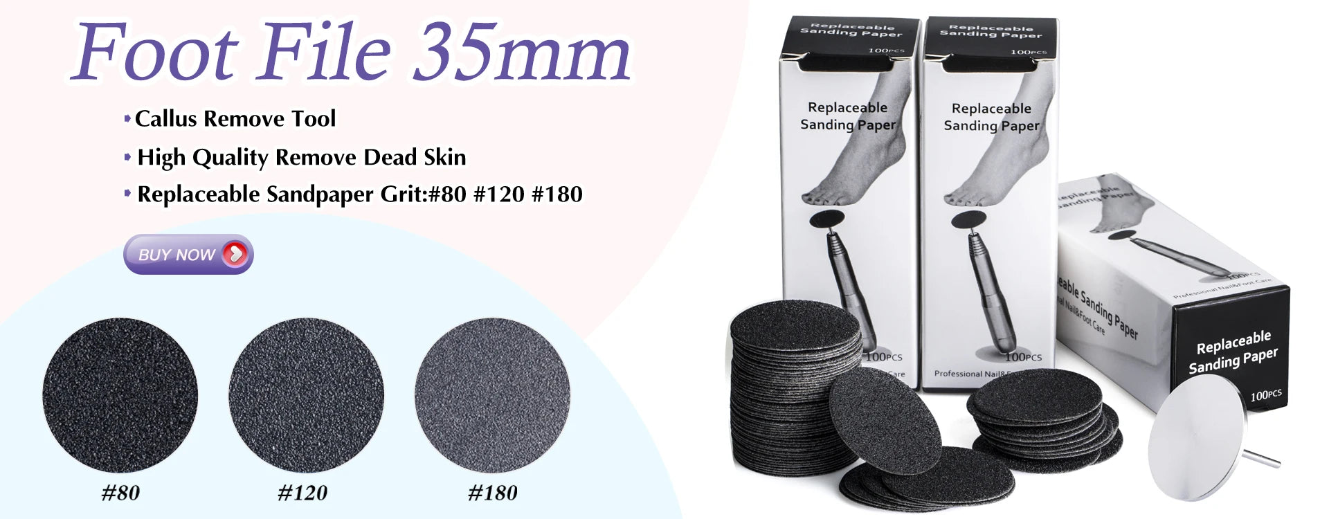 Replaceable Sandpaper Pedicure Discs for Smooth Feet - Smarsty