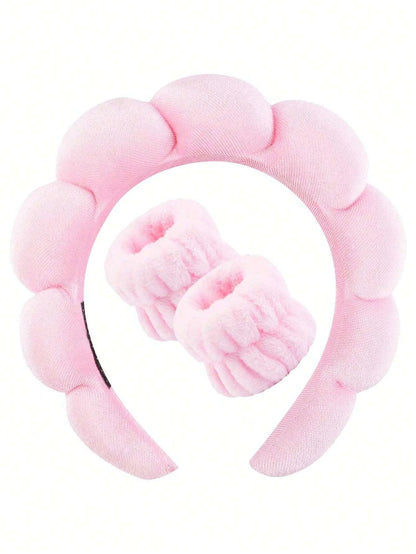Luxury Spa Headband and Wristband Set for Comfort - Smarsty