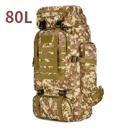 80L/100L  Mountaineering Bag Climb Bag Tactical Backpacks Large Backpack Outdoors Hiking Camping Travel Bags - Smarsty
