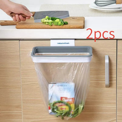 Trash Garbage Hanging Bag Hanger Durable Rubbish Holder Kitchen Support Cabinet Stand Trash Rack Storage Hanger Organizer by Smarsty