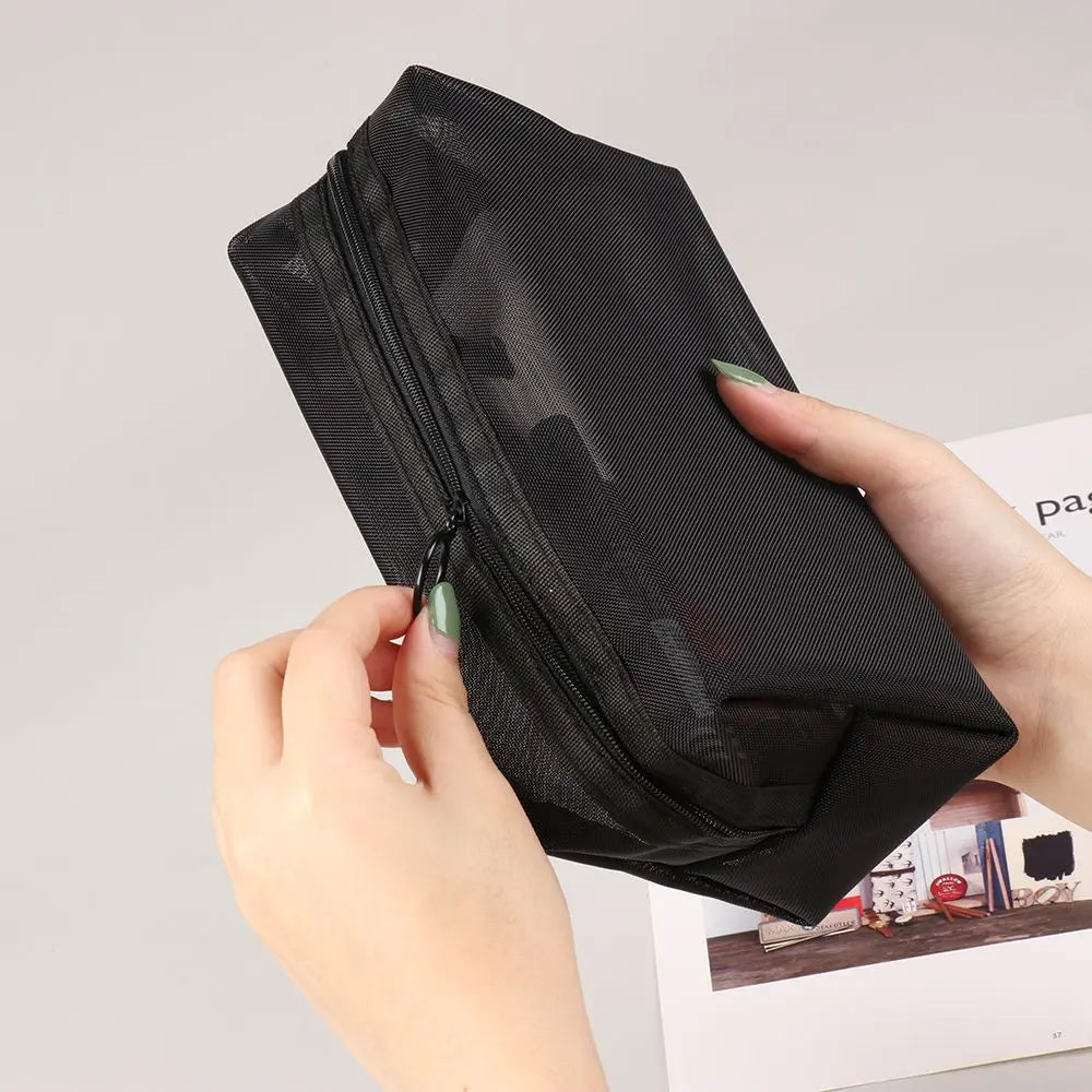 Travel Mesh Makeup Bag With Zipper Organizer For Women - Smarsty