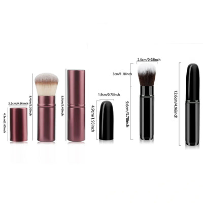 Retractable Makeup Brush with Aluminum Handle for Easy Application - Smarsty