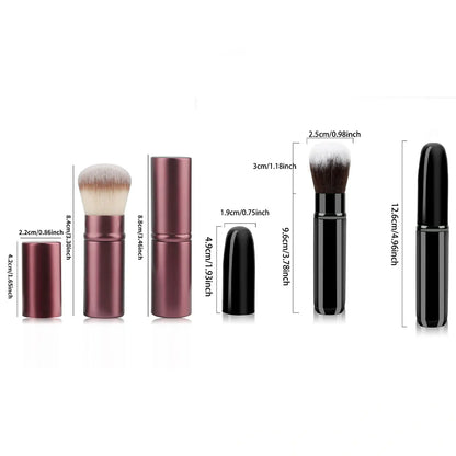 Retractable Makeup Brush with Aluminum Handle for Easy Application - Smarsty
