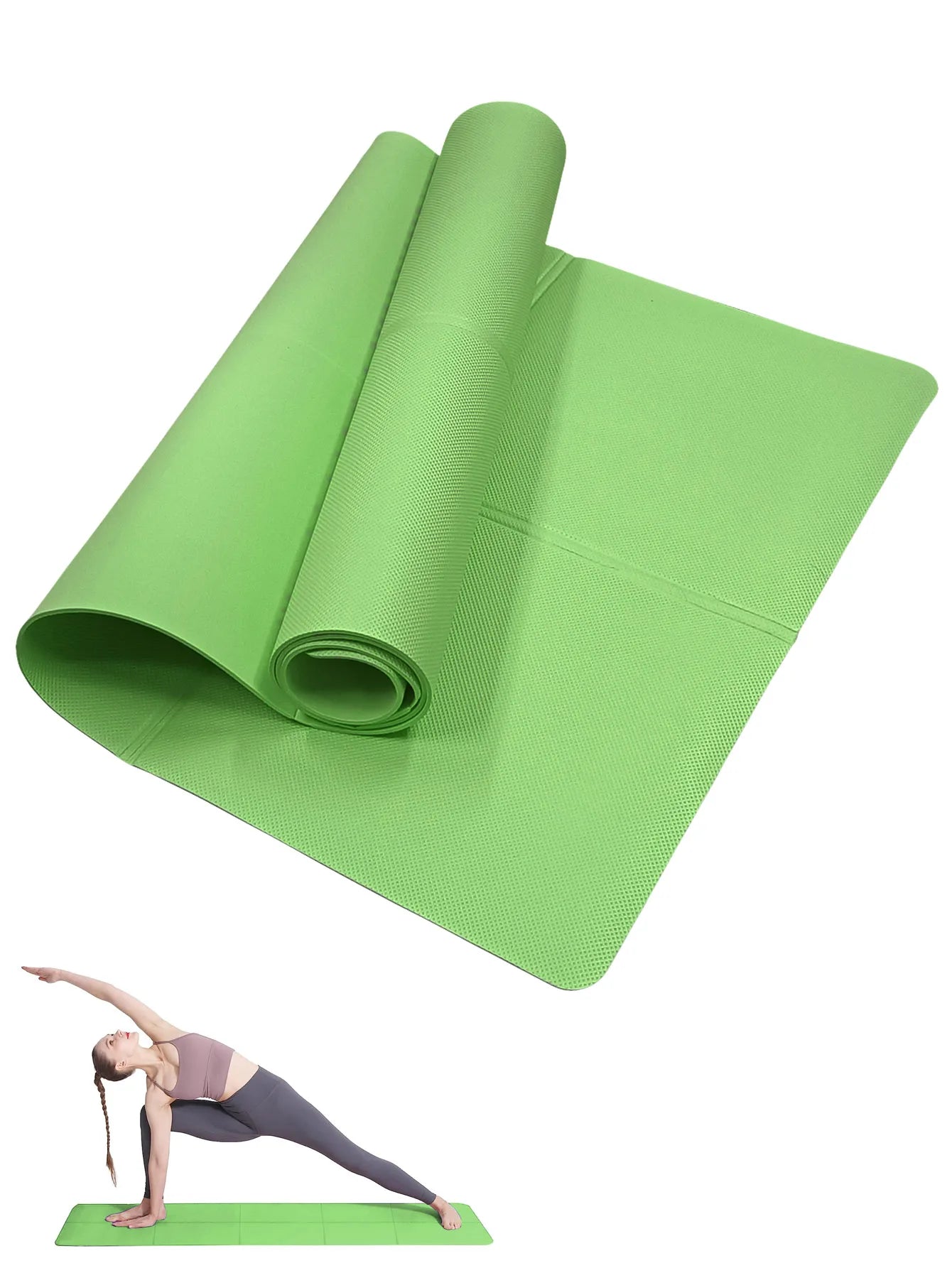 Yoga Mat Pilates Fitness Mat 3/4/6mm Thicknes Non Slip Yoga Cushion Travel Fitness Exercise Pad for Women Home Gym Floor Workout - Smarsty
