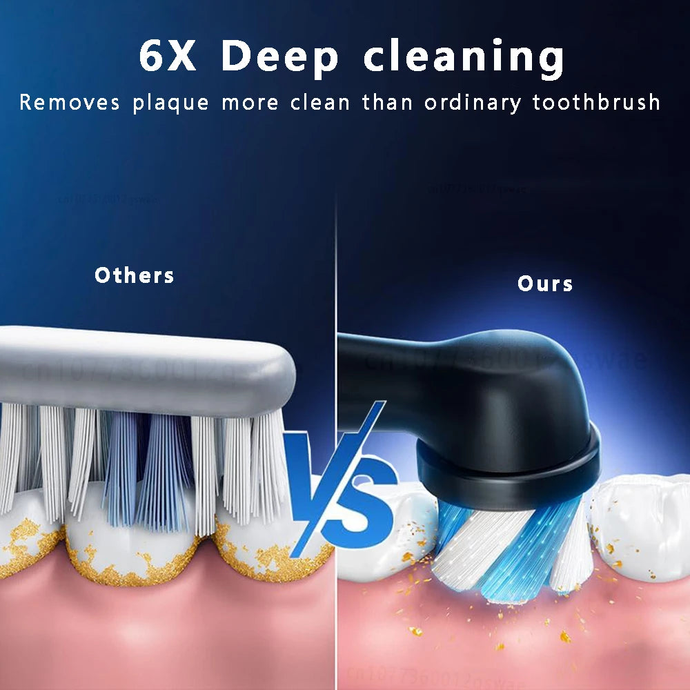 Waterproof Electric Toothbrush with 8 Heads and Timer - Smarsty