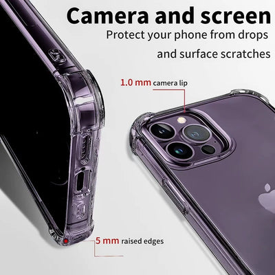 Smarsty Shockproof Transparent IPhone Case With Soft Silicone Bumper -
