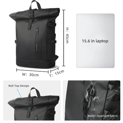 HK Expandable Travel Backpack Men Large Capacity Waterproof 15.6” Laptop Bag Hiking Rucksack Cycling Daypack Bag with USB Port - Smarsty