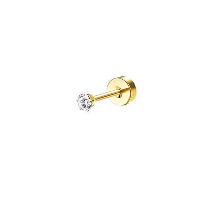 Stainless Steel Earrings For Sensitive Ears Slim Flat Back - Smarsty