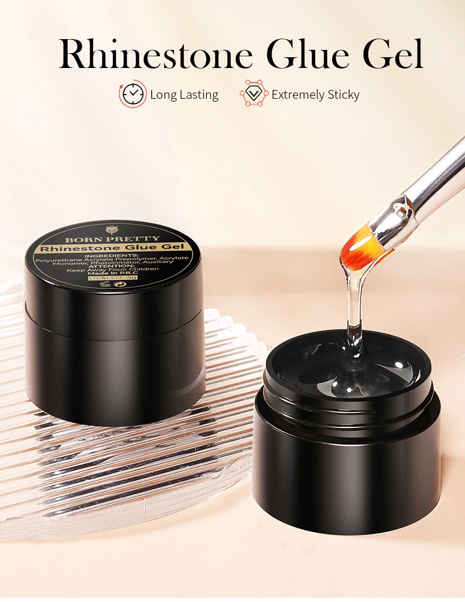 Born Pretty Rhinestones Glue Gel Set for Stunning Nails - Smarsty