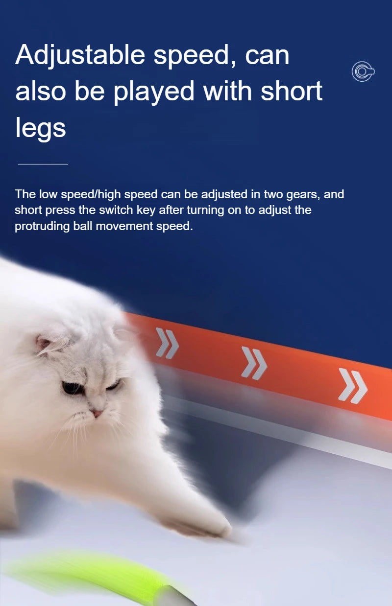Interactive Rolling Cat Toy with Faux Tail - Smarsty