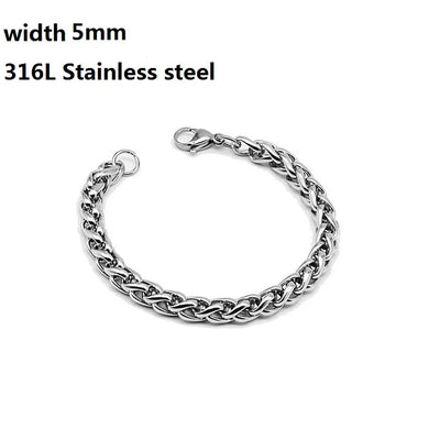 316L Stainless Steel Cuban Chain Bracelet for All - Smarsty