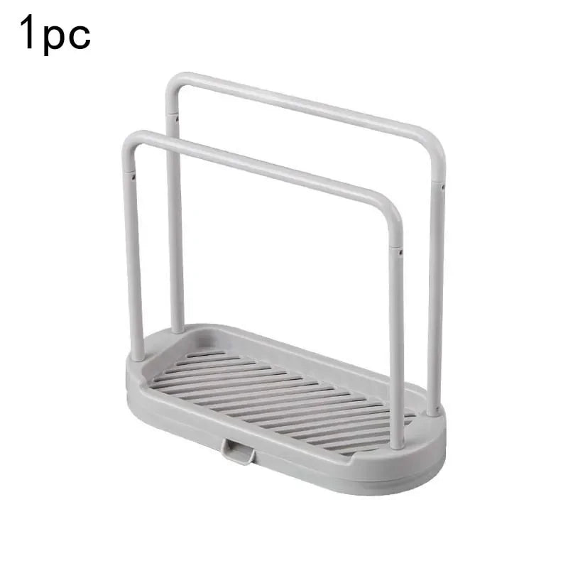 Kitchen Rag Drain Stand Kitchen Accessories Sink Drainage Shelf Sink Drain Storage Basket for Sponge Rag Wire Ball