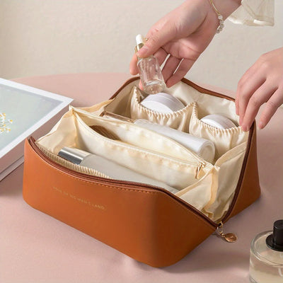 Makeup Organizer Female Toiletry Kit Bag Make Up Case Storage Pouch Luxury Lady Box, Cosmetic Bag, Organizer Bag For Travel Zip - Smarsty