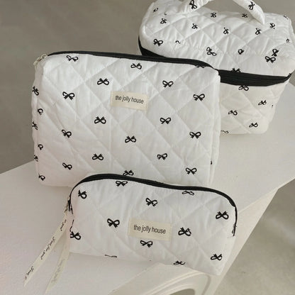 Cherry Print Makeup Bag Cosmetic Tote Organizer For Travel - Smarsty
