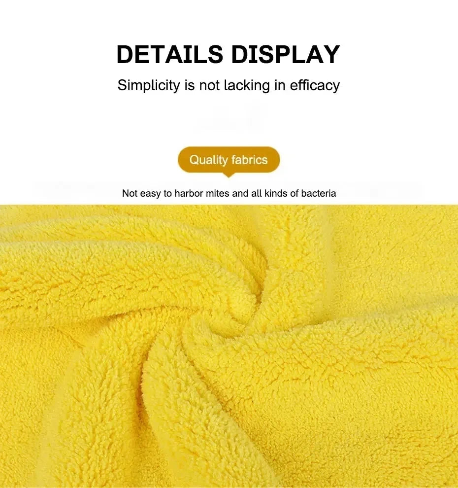 Premium Car Microfiber Towels Double Layer Drying Cloths - Smarsty