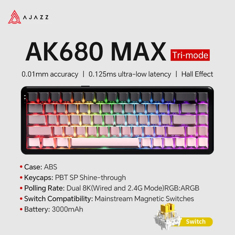 Magnetic Switch 60 Percent Mechanical Keyboard For Gaming