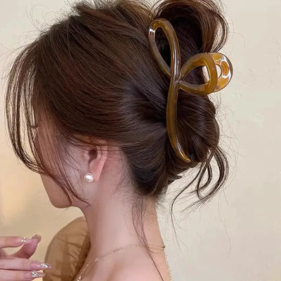 Jelly Color Bow Hair Claw Clip For Women Nonslip Hold - Smarsty