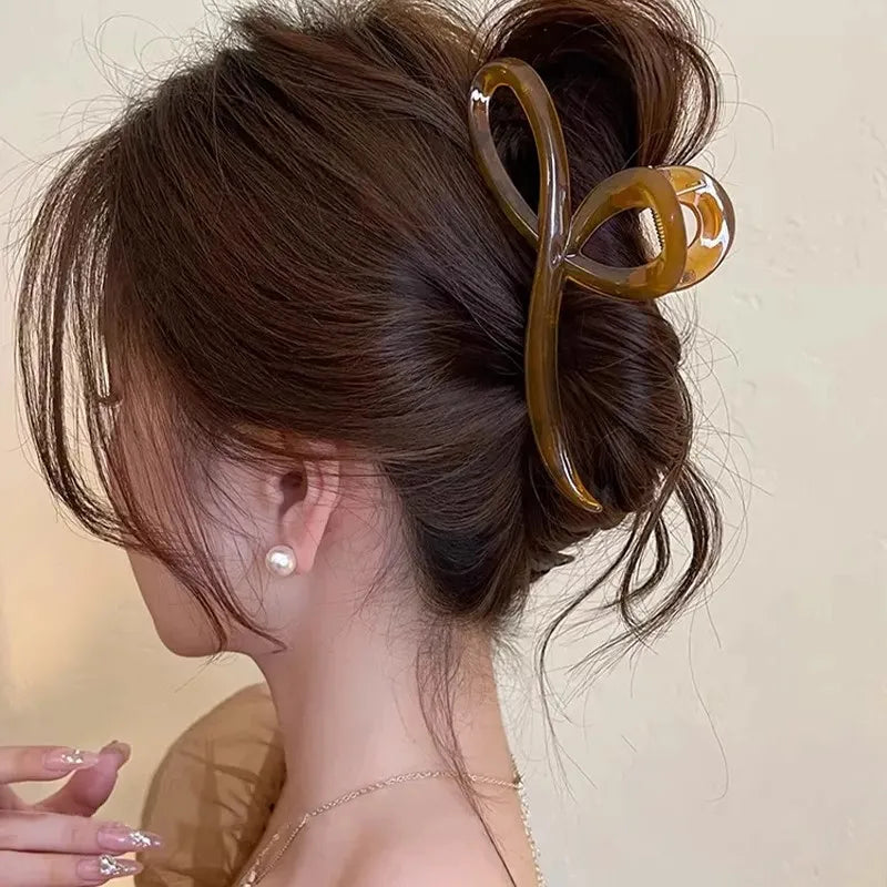 Jelly Color Bow Hair Claw Clip For Women Nonslip Hold - Smarsty