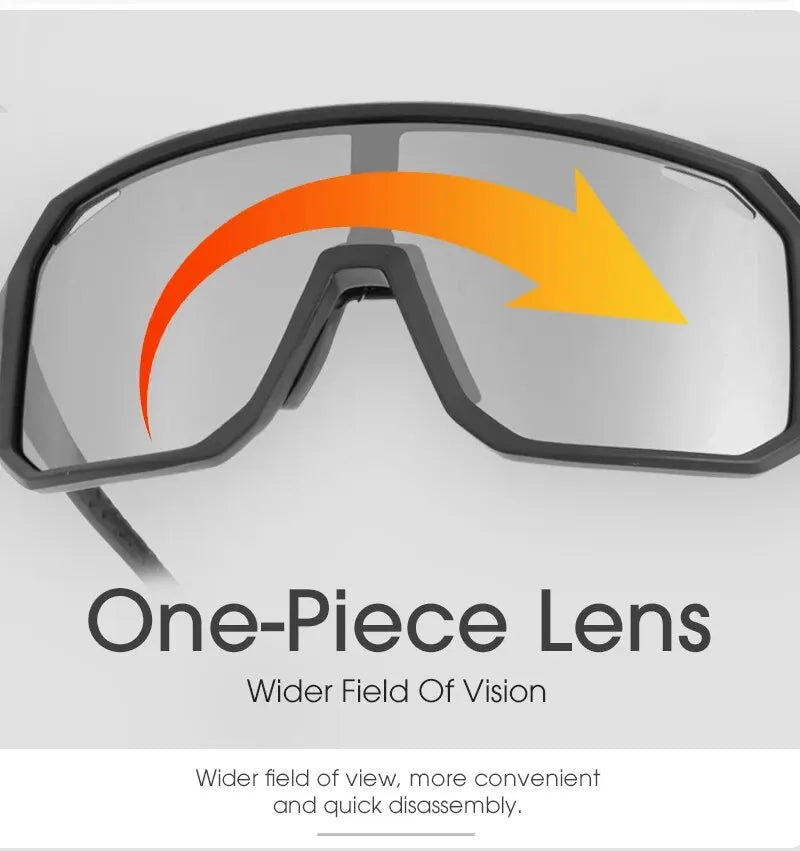 Cycling Glasses Photochromic Sunglasses Men Women Mountain Bike Road Eyewear New Bicycle Riding Outdoor Sports Hiking Goggles - Smarsty