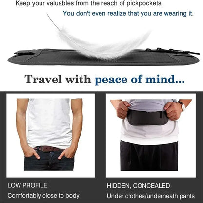 1pcWaterproof Anti-theft Invisible Running Waist Bag Multi-functional Ultra-thin Travel Cell Phone Bag For Men Women Cycling Bag - Smarsty