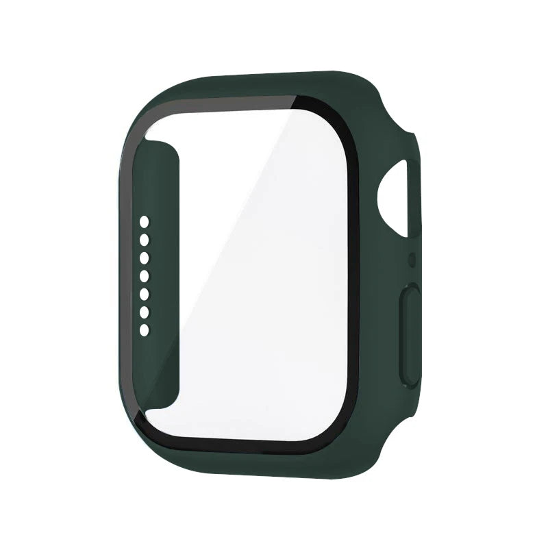 Tempered Glass+Case For Apple Watch 38mm 40mm 41mm 42mm 44mm 45mm 46mm Screen Protector Protective Cover iWatch 10 8 7 9 6 SE 5 - Smarsty