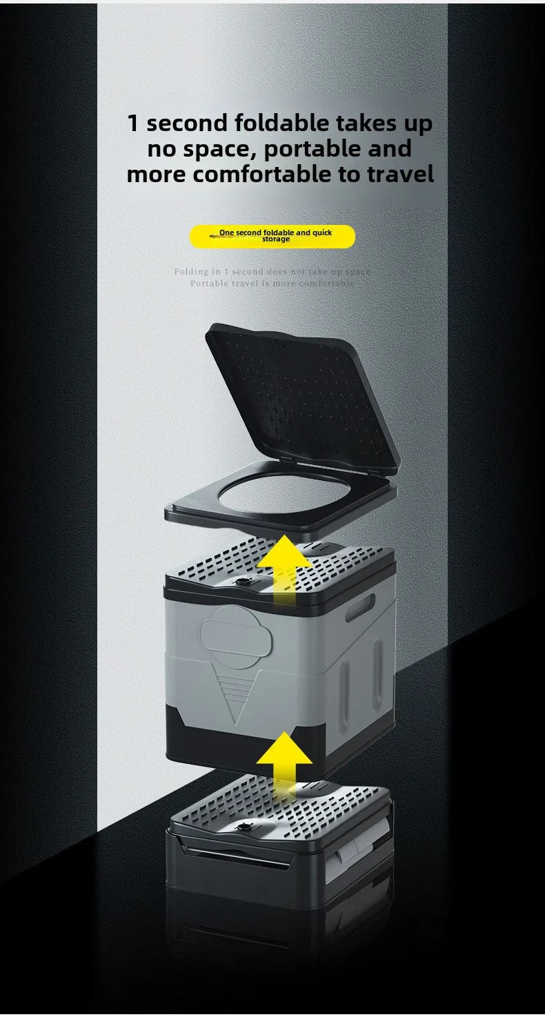 Portable Car Folding Toilet Toilet Camping Emergency Artifact Car Travel Emergency Outdoor Mobile Toilet Camping Equipment