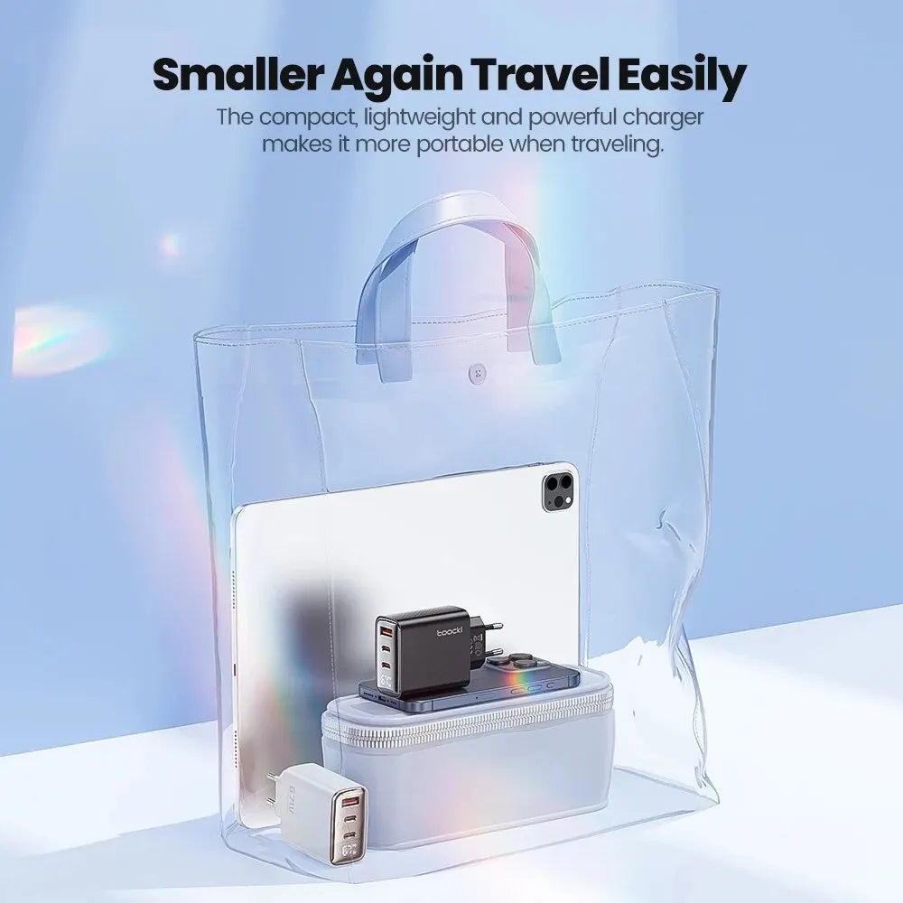 GaN USB Type C Charger With Digital Display 65W Power - Smarsty