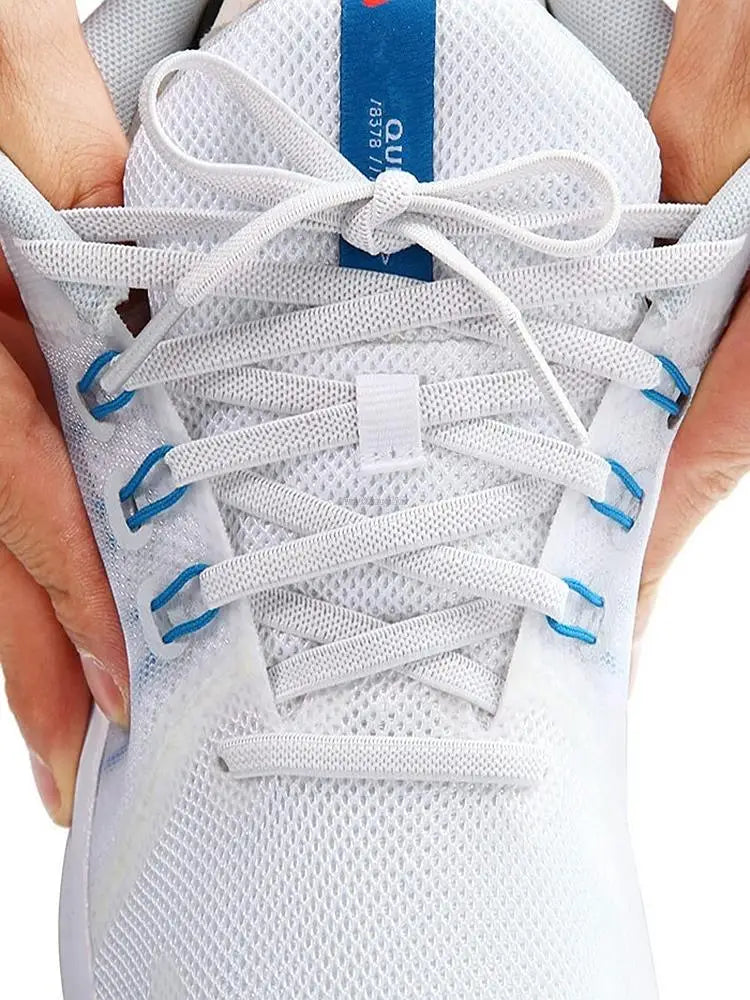 Classic Elastic Shoelaces Flat Sneakers Shoe Laces 7mm Width Shoelace for Kids Adults Shoe Lace Accessories Shoestring Fashion - Smarsty